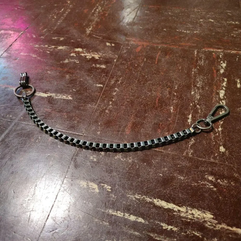 Wallet Chain y2k Box Link Gunmetal Silver